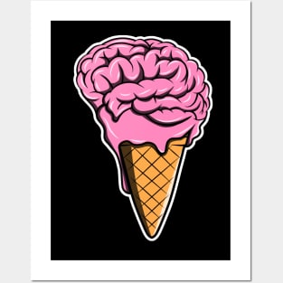 Brain flavored ice cream Posters and Art